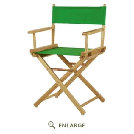 Casual Home Casual Home 200-00-021-33 18 in. Directors Chair Natural Frame with Green Canvas 200-00/021-33